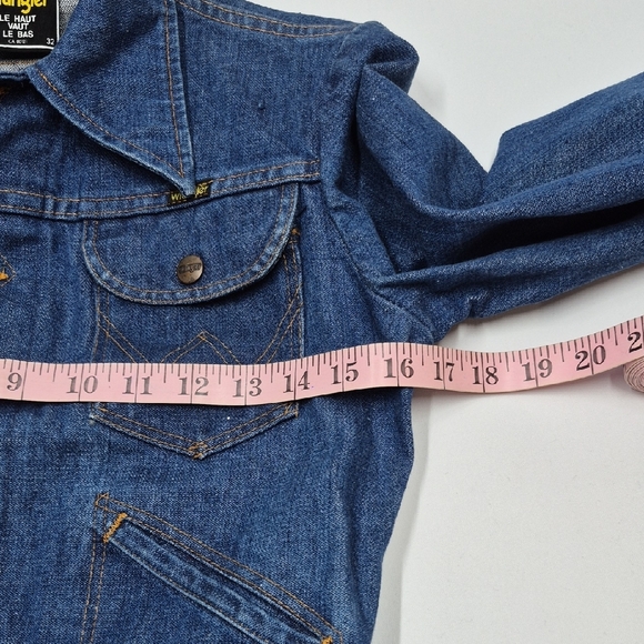 Vintage Wrangler Blue Denim Jacket 100% Cotton - Picture 8 of 10